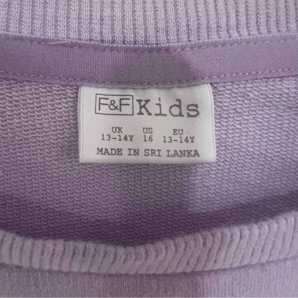 F&F Flip Sequin Lavender Sweatshirt Girls Sz 16 - Picture 4 of 9